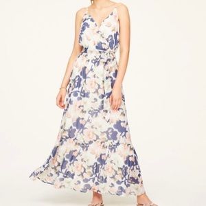 LOFT Floral Wrap Maxi Dress